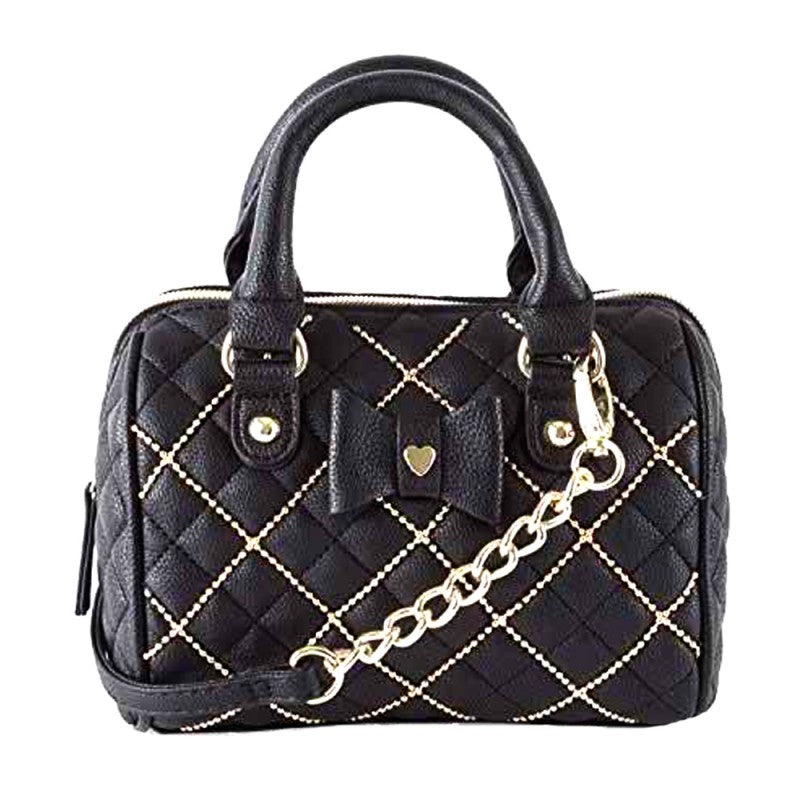 Black Crossbody Satchel Handbag