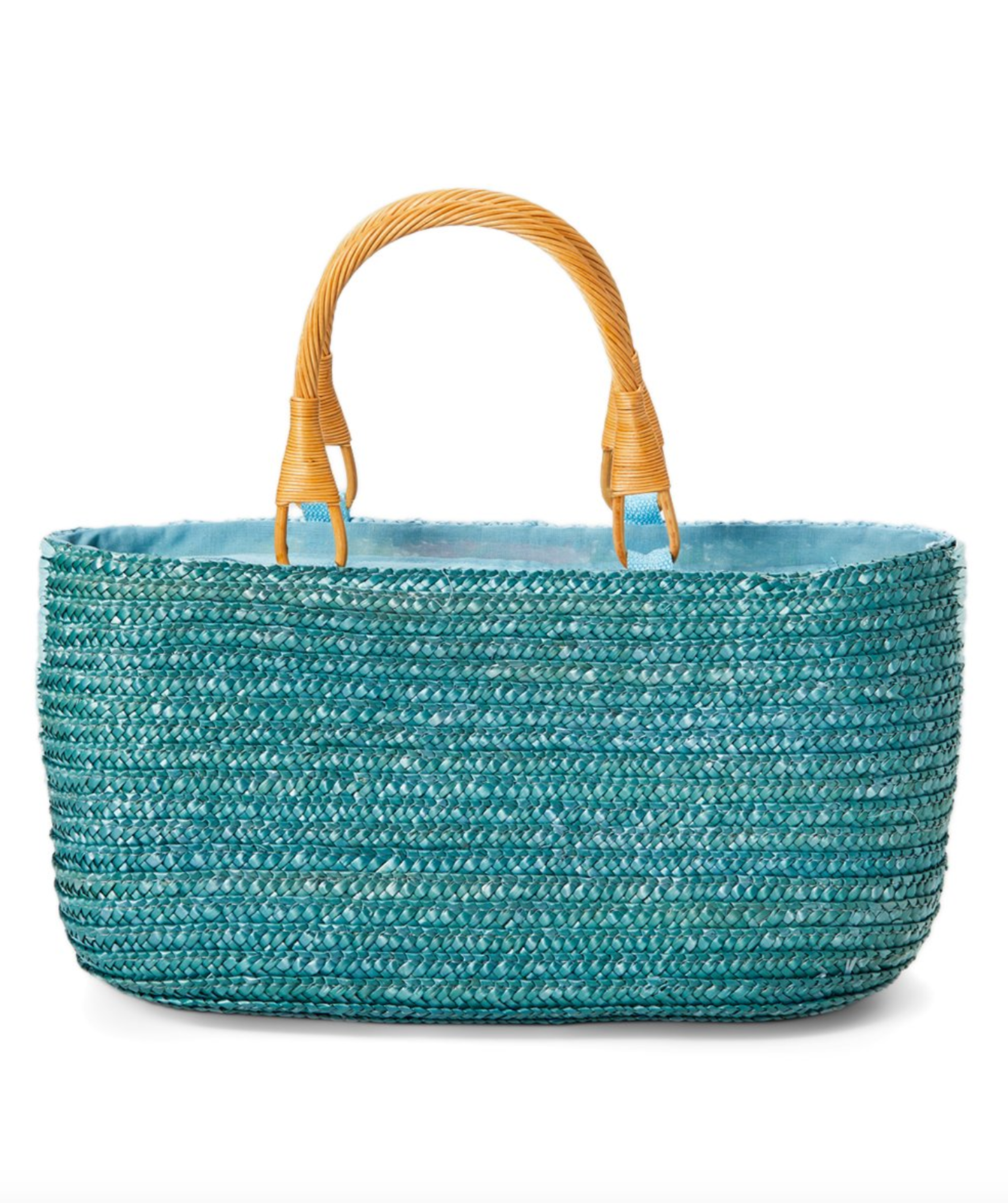 Multicolor Rattan Floral Straw Tote
