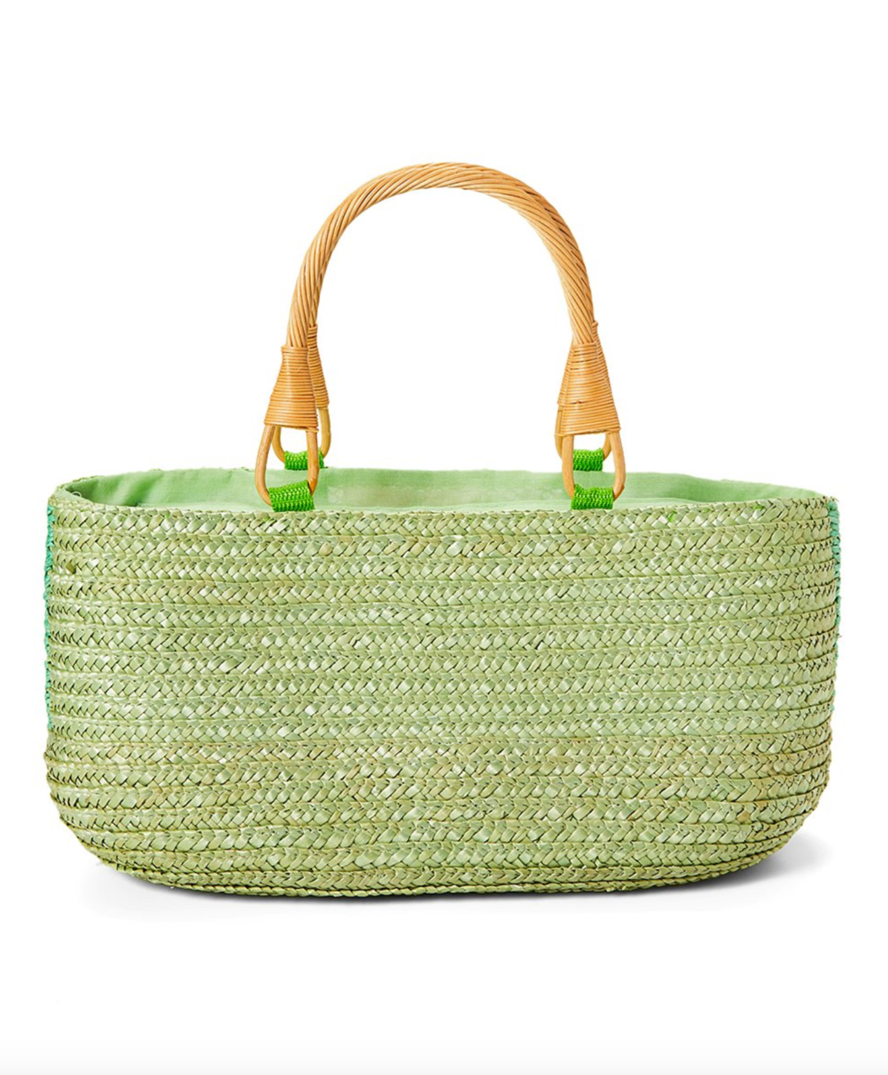Multicolor Rattan Floral Straw Tote