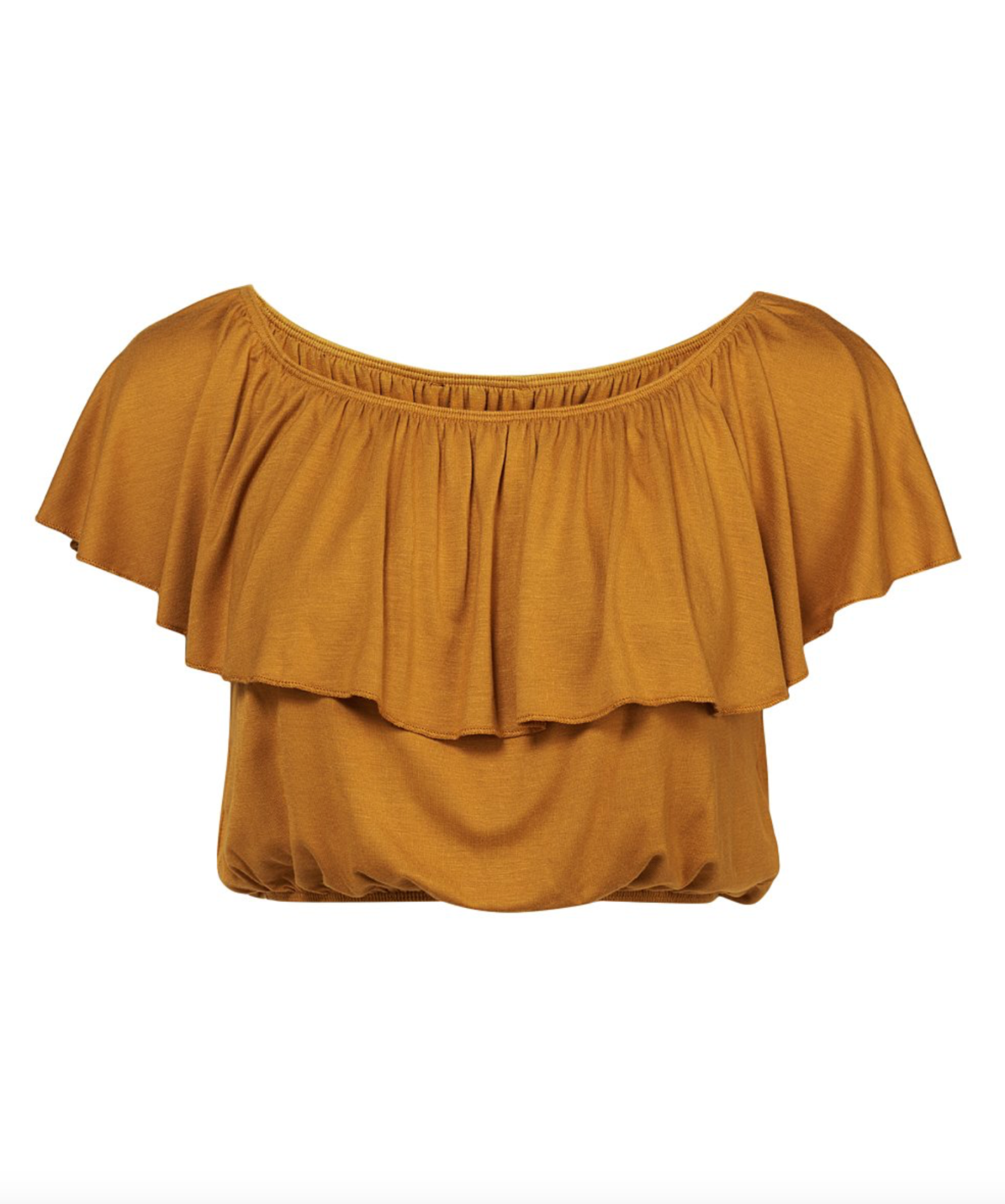 Clear As Day Mustard Button Crop Top Chocolate Clear As Day Mustard Button Crop Top Chocolate