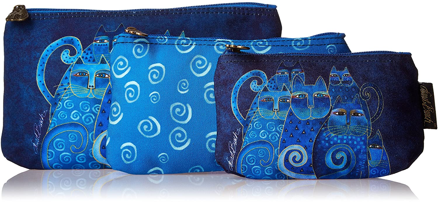 Indigo Cats 3-in-1 Cosmetic Bag Set