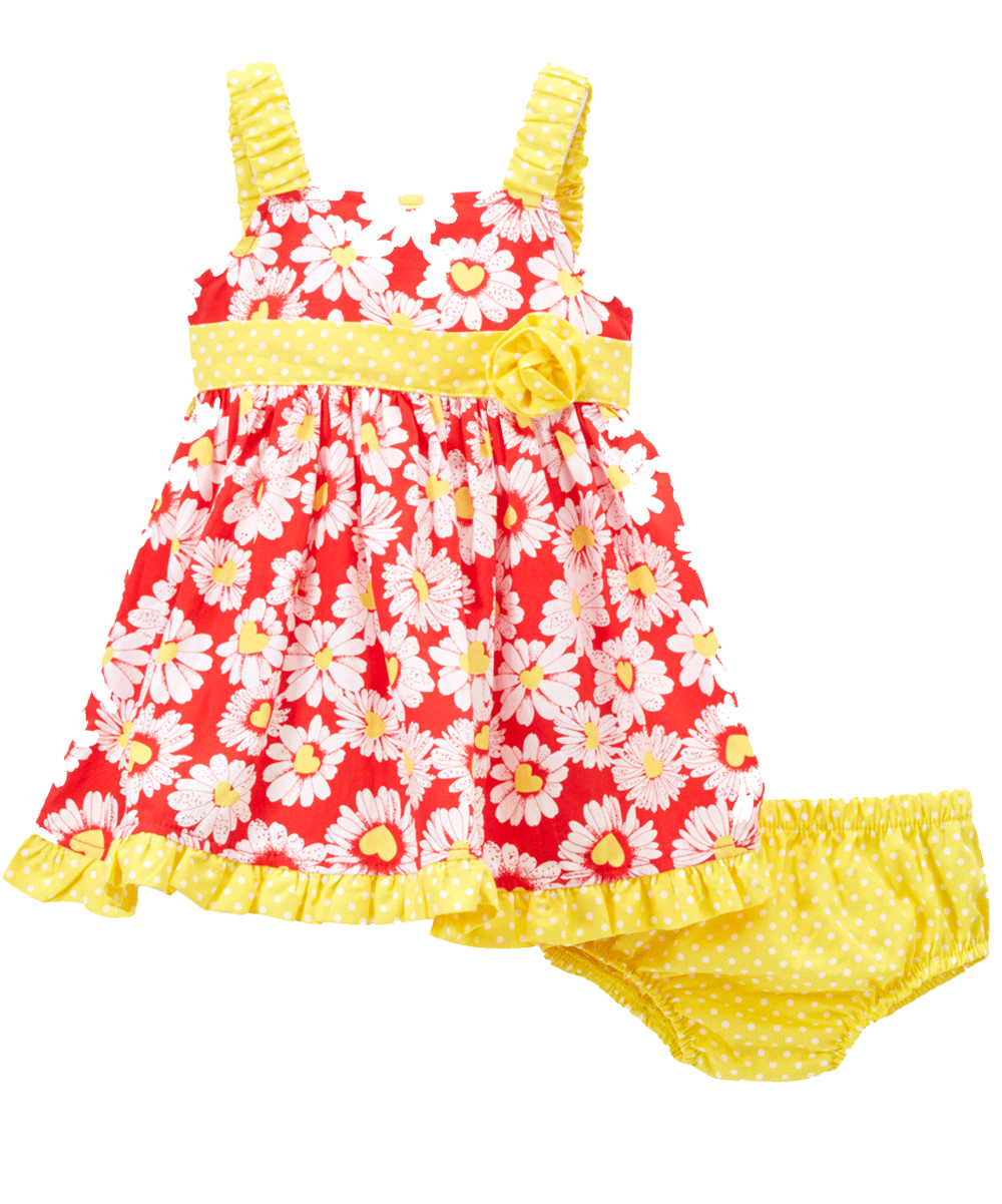 Baby Multicolor Sleeveless Dress Set
