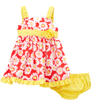 Baby Multicolor Sleeveless Dress Set