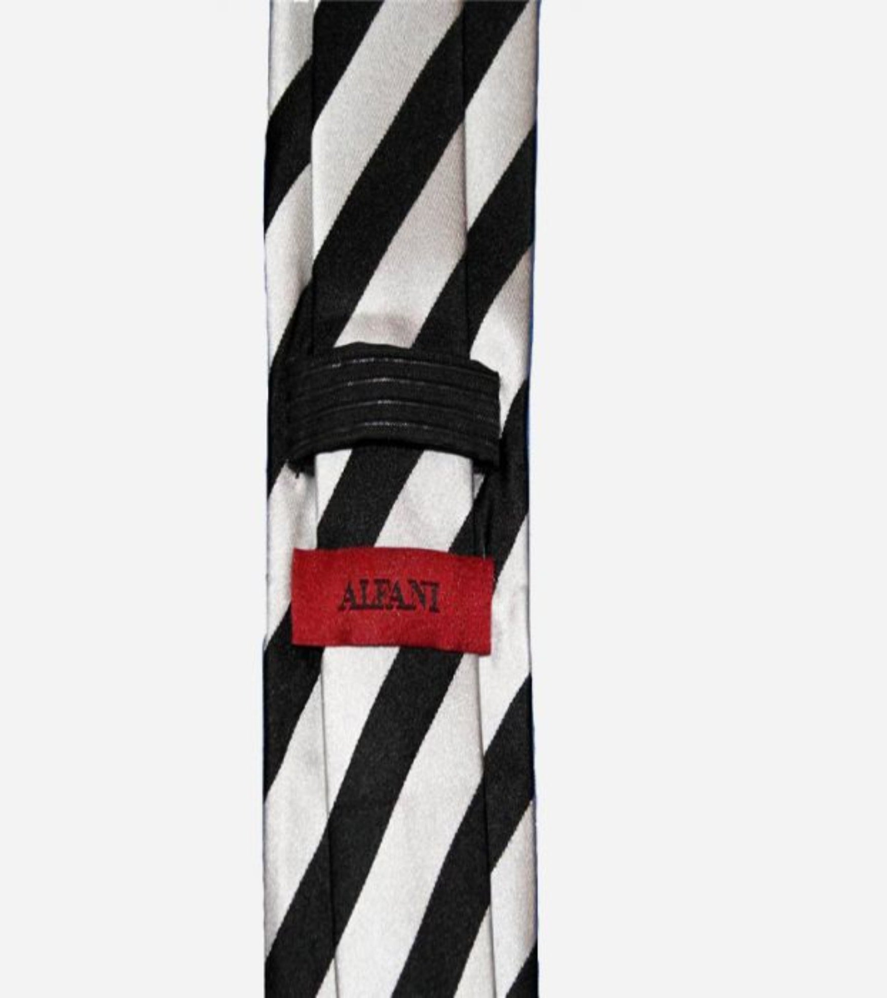 Black & White Skinny Silk Neck tie