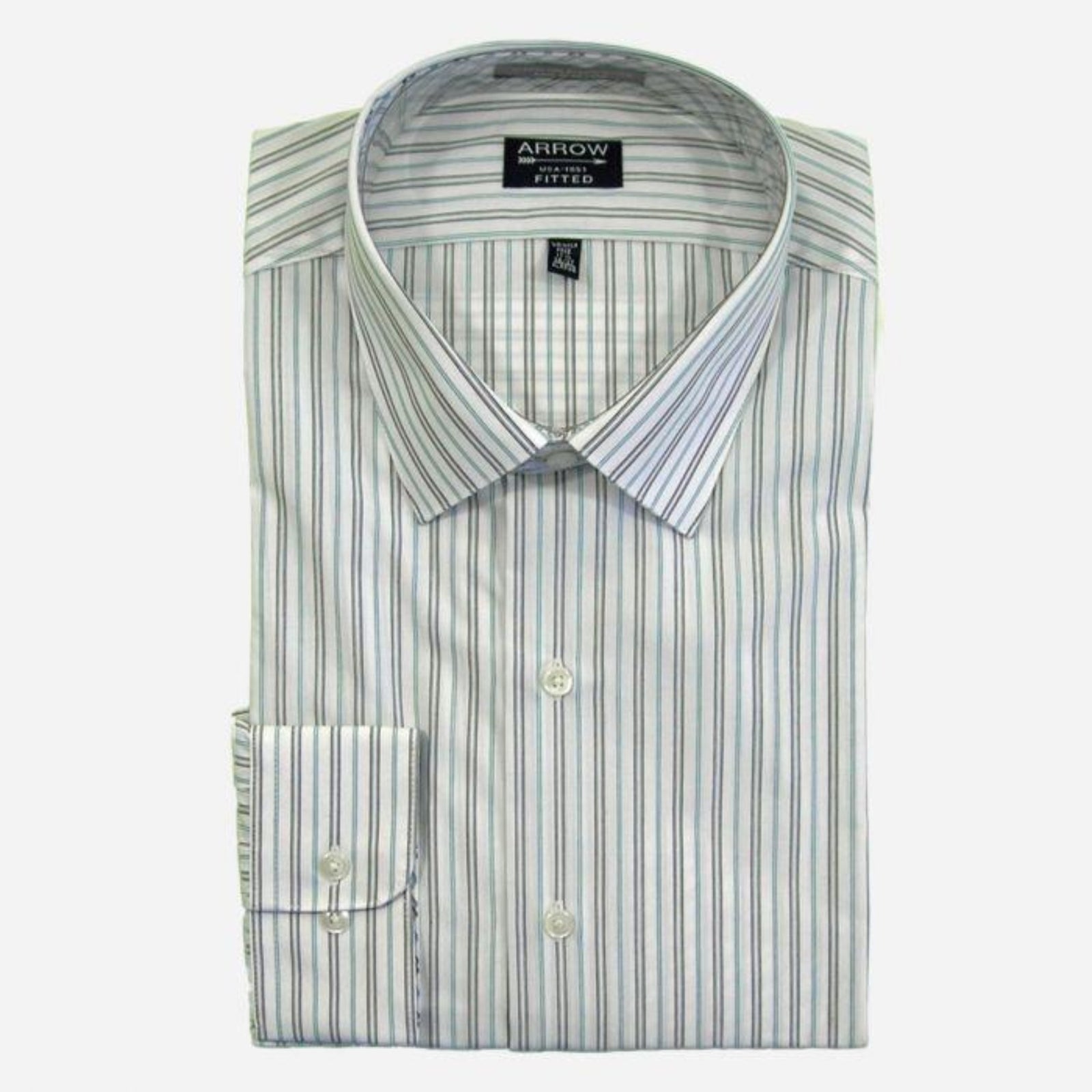 Wrinkle Free Stripe Dress Shirt