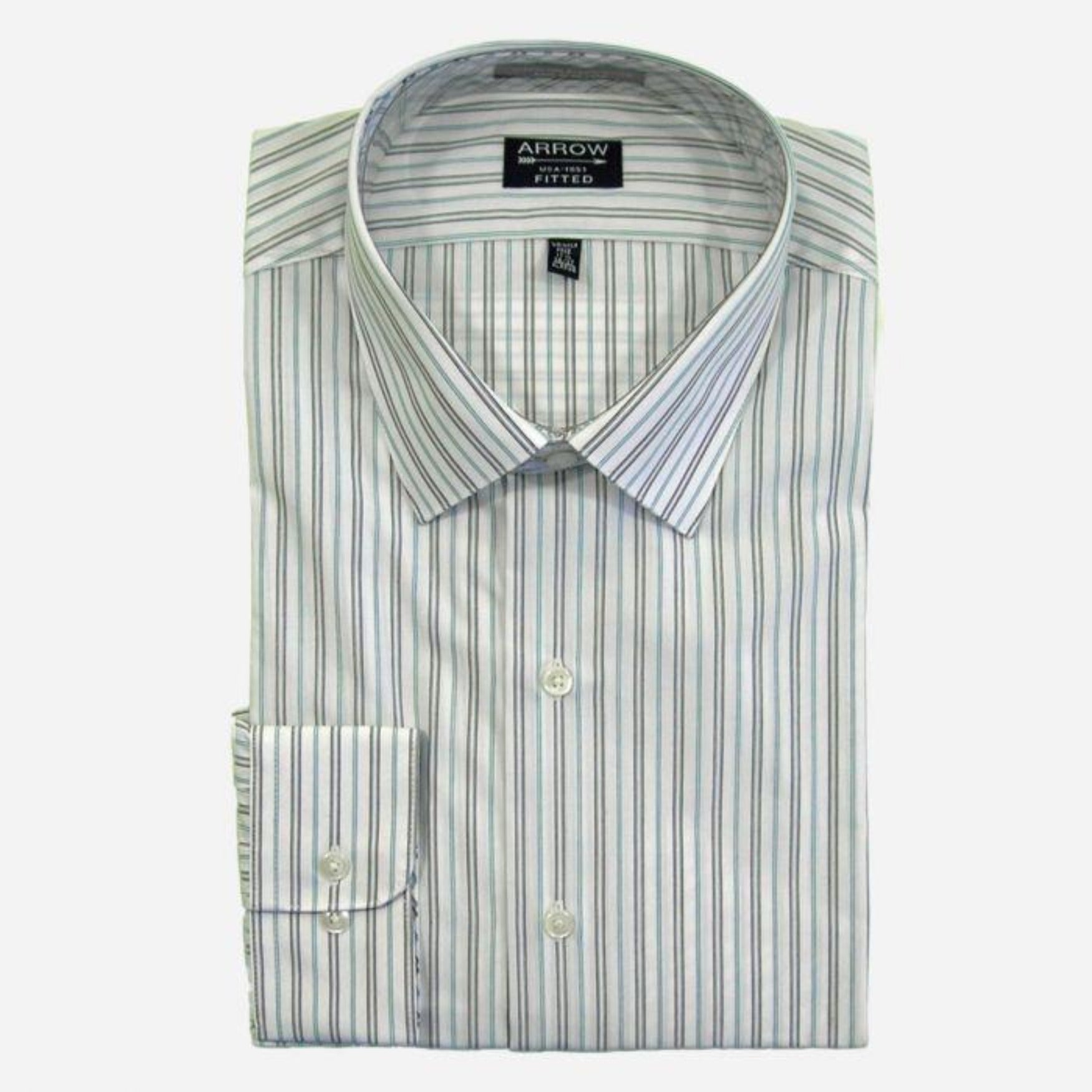 Wrinkle Free Stripe Dress Shirt