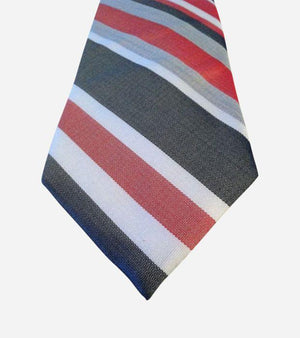 Multi-Color Stripe Skinny Silk Necktie