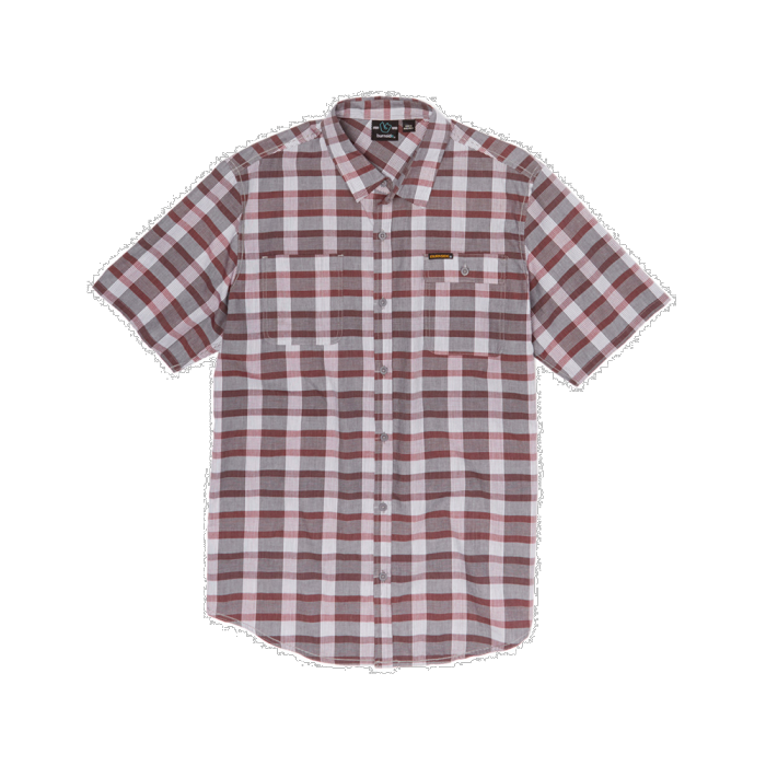 Grey & Red Plaid Button-Up