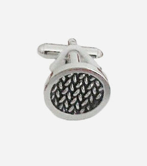 Round Silver Men's Cufflinks