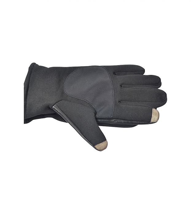 Men's Black Leather Touchscreen Gloves