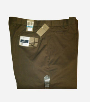 Brown Flat Front Men's Pants