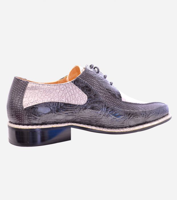Croco Print Gray Charcoal Shoes