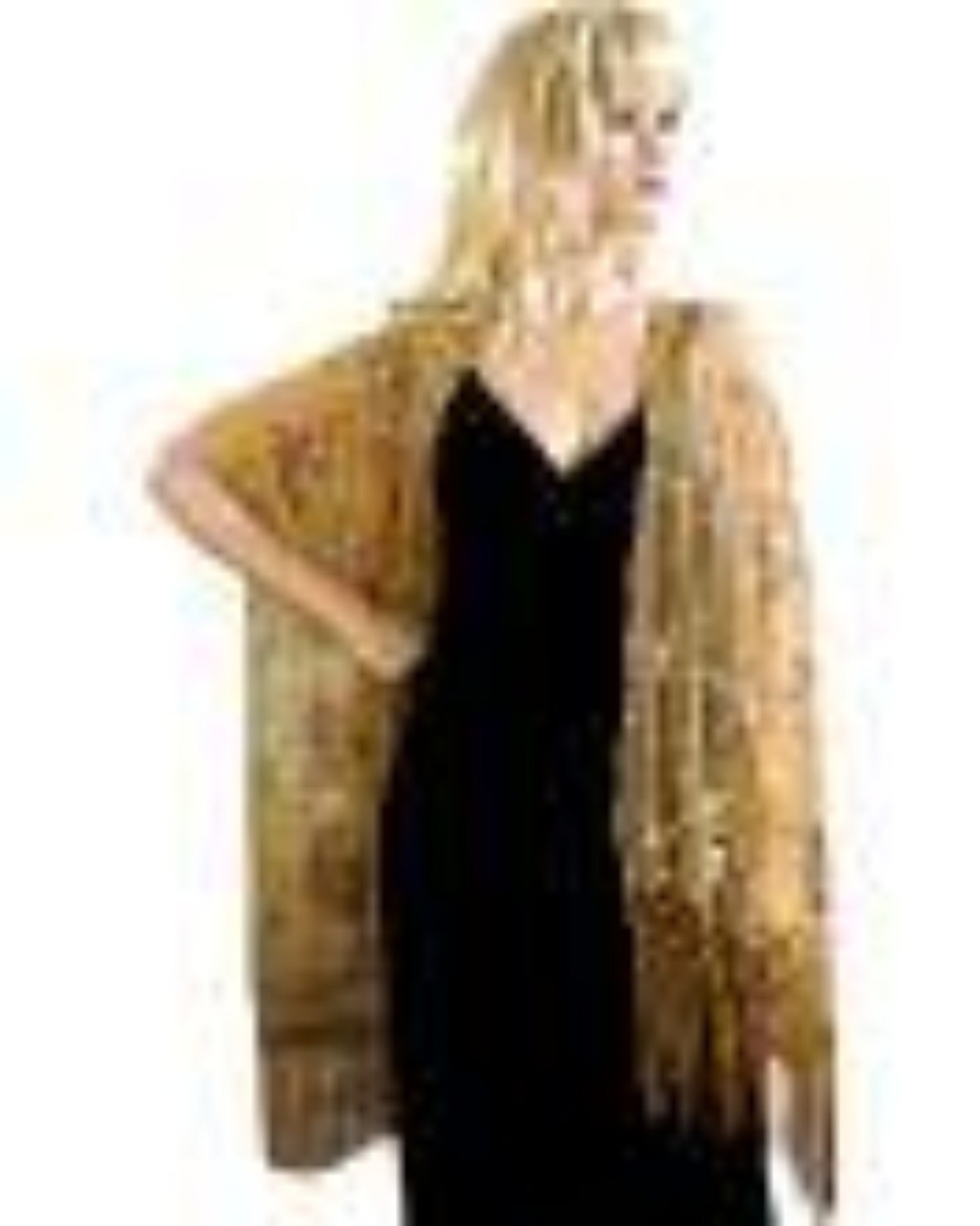 TO DELETE Gold Embroidery Sequin Shawl