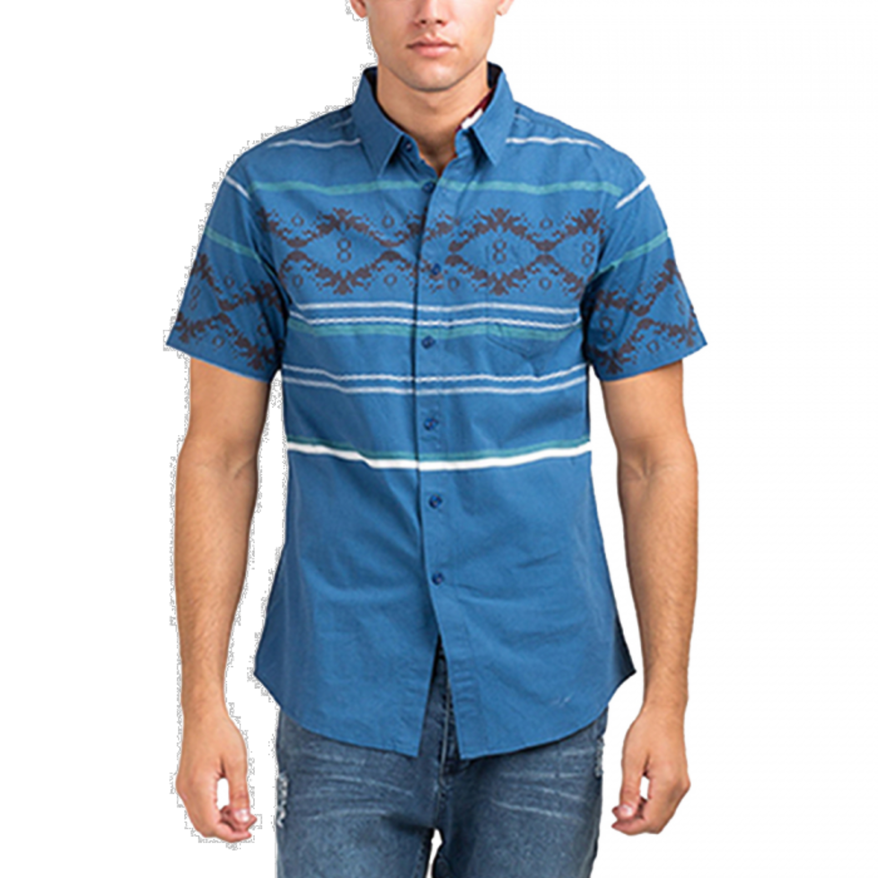 Dark Royal Blue Colony Button-Up