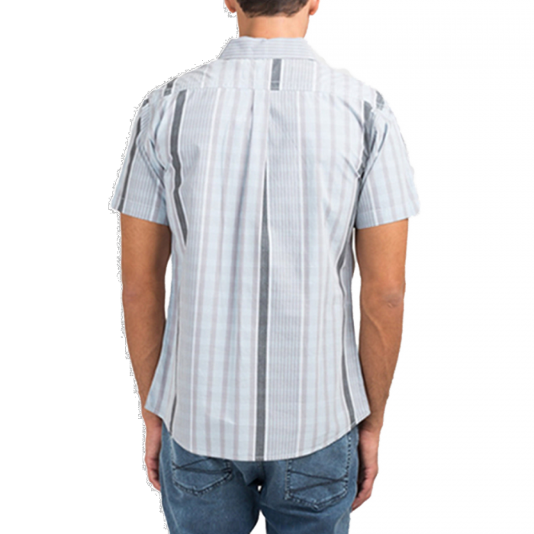 Light Blue Plaid Storm Button-Up