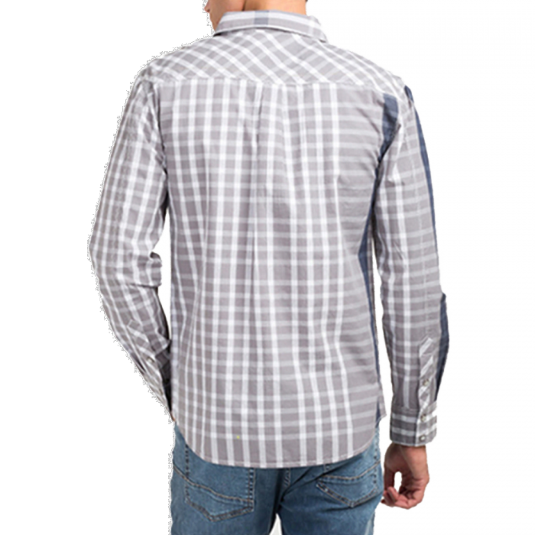 White Plaid Button-Up