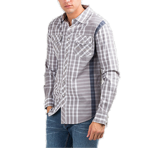 White Plaid Button-Up