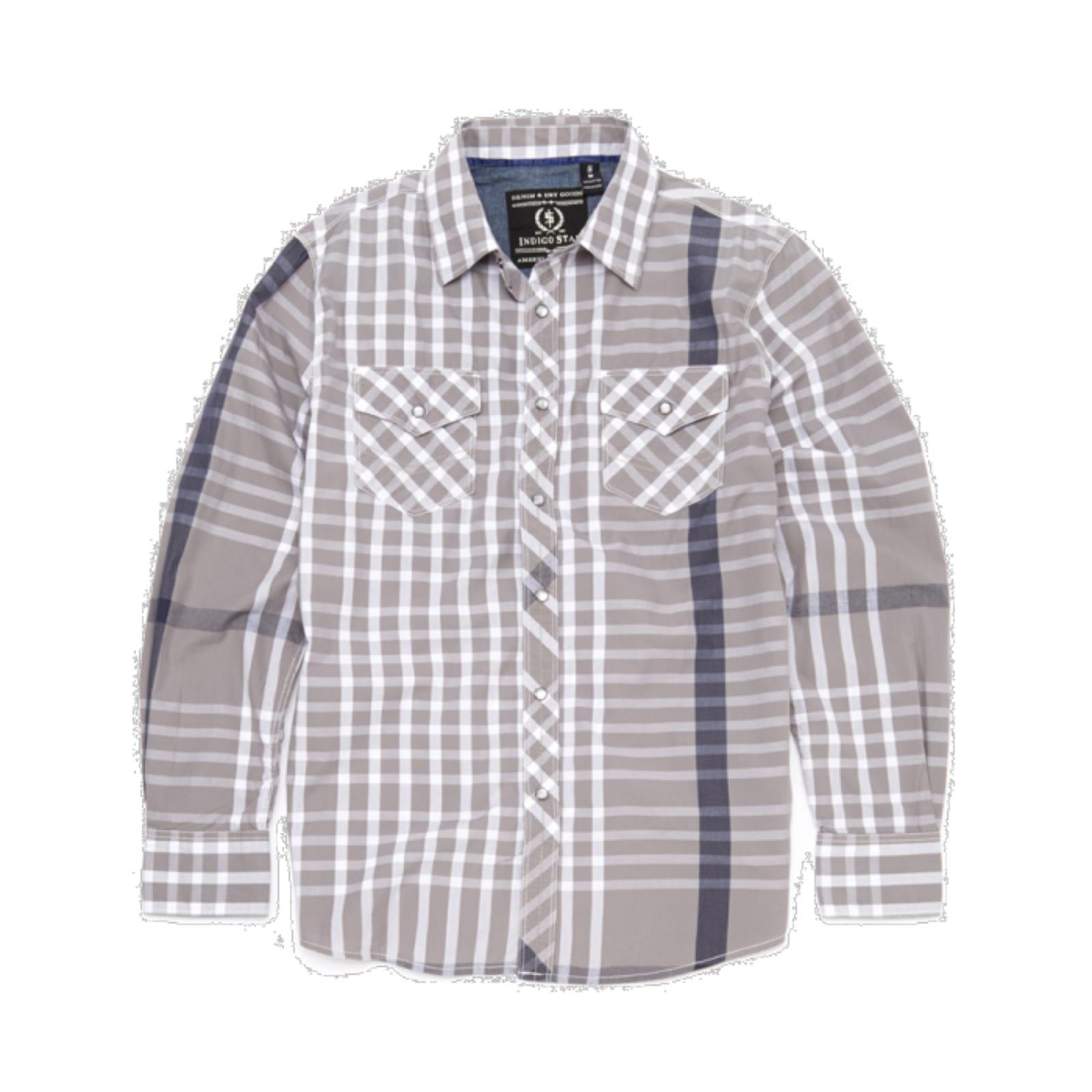 White Plaid Button-Up