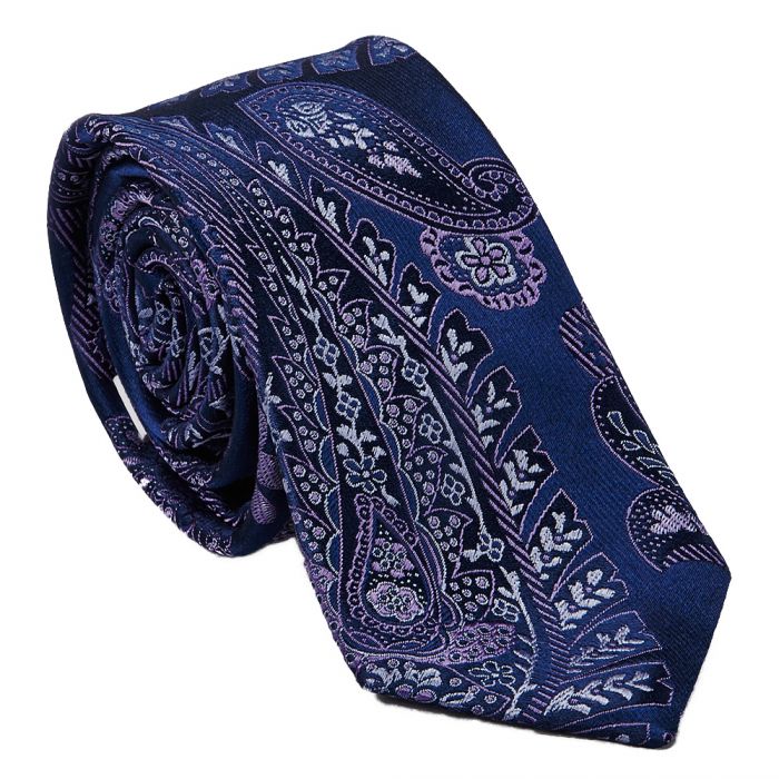 Purple Paisley Silk Tie