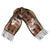 Women Brown Moroccan Mares Fringe Silk Scarf