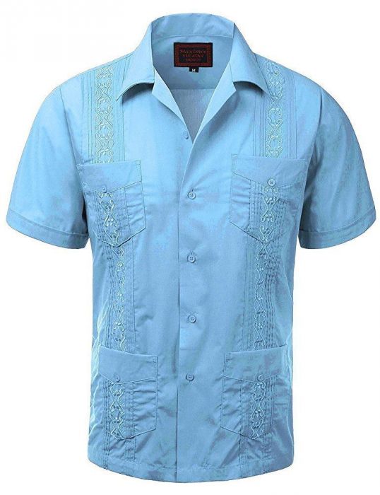 Men Guayabera Casual Button-Up Shirt