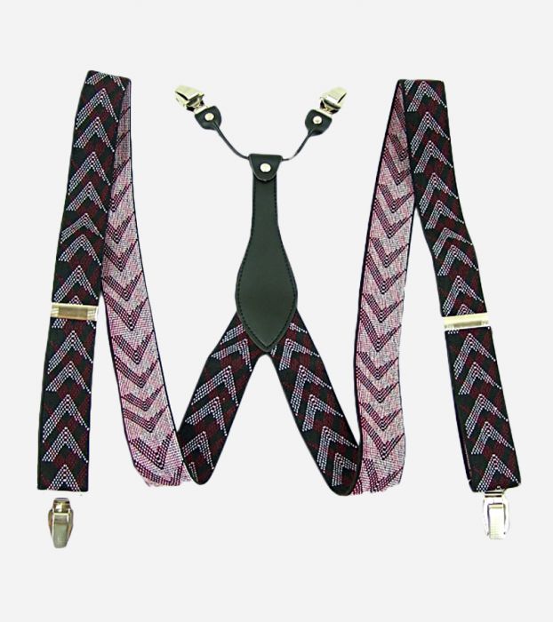 Clip-On Leather Men's Suspender Braces