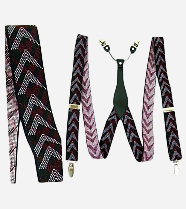 Clip-On Leather Men's Suspender Braces