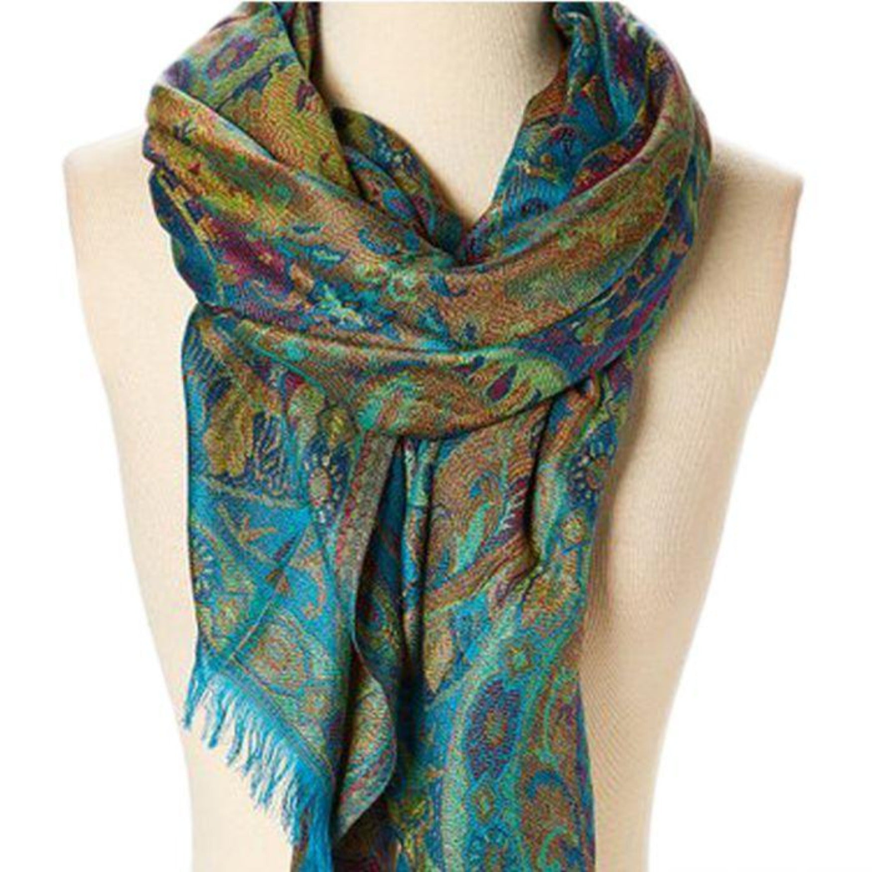 Women Black Plaid Eyelash-Fringe Silk-Blend Scarf