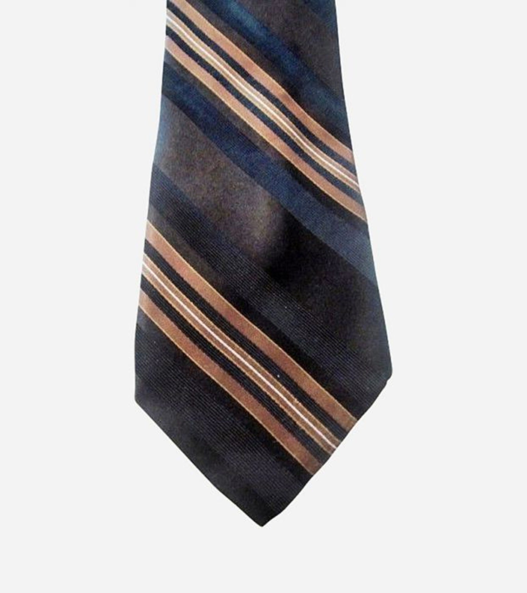 Multi-Color Stripe Skinny Silk Neck Tie