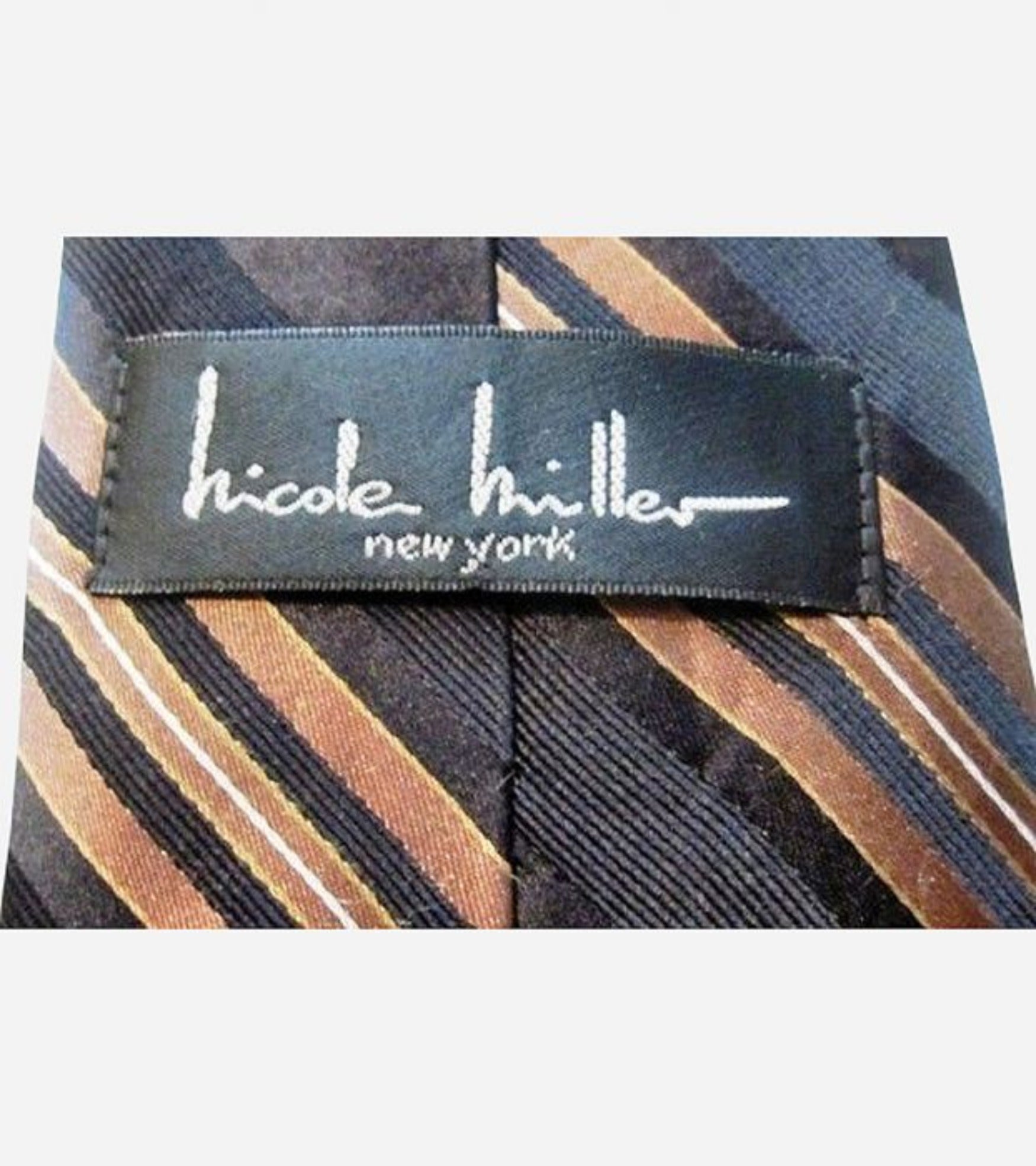 Multi-Color Stripe Skinny Silk Neck Tie