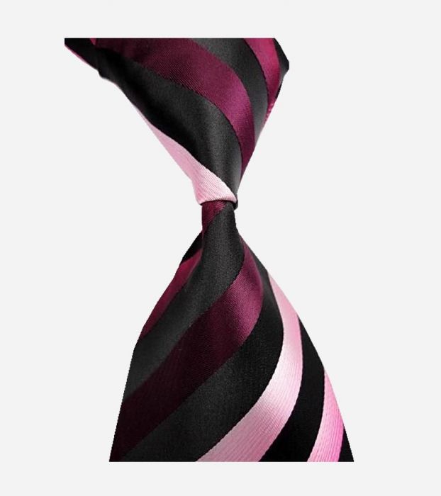 Black Stripes Jacquard Woven Men's Tie