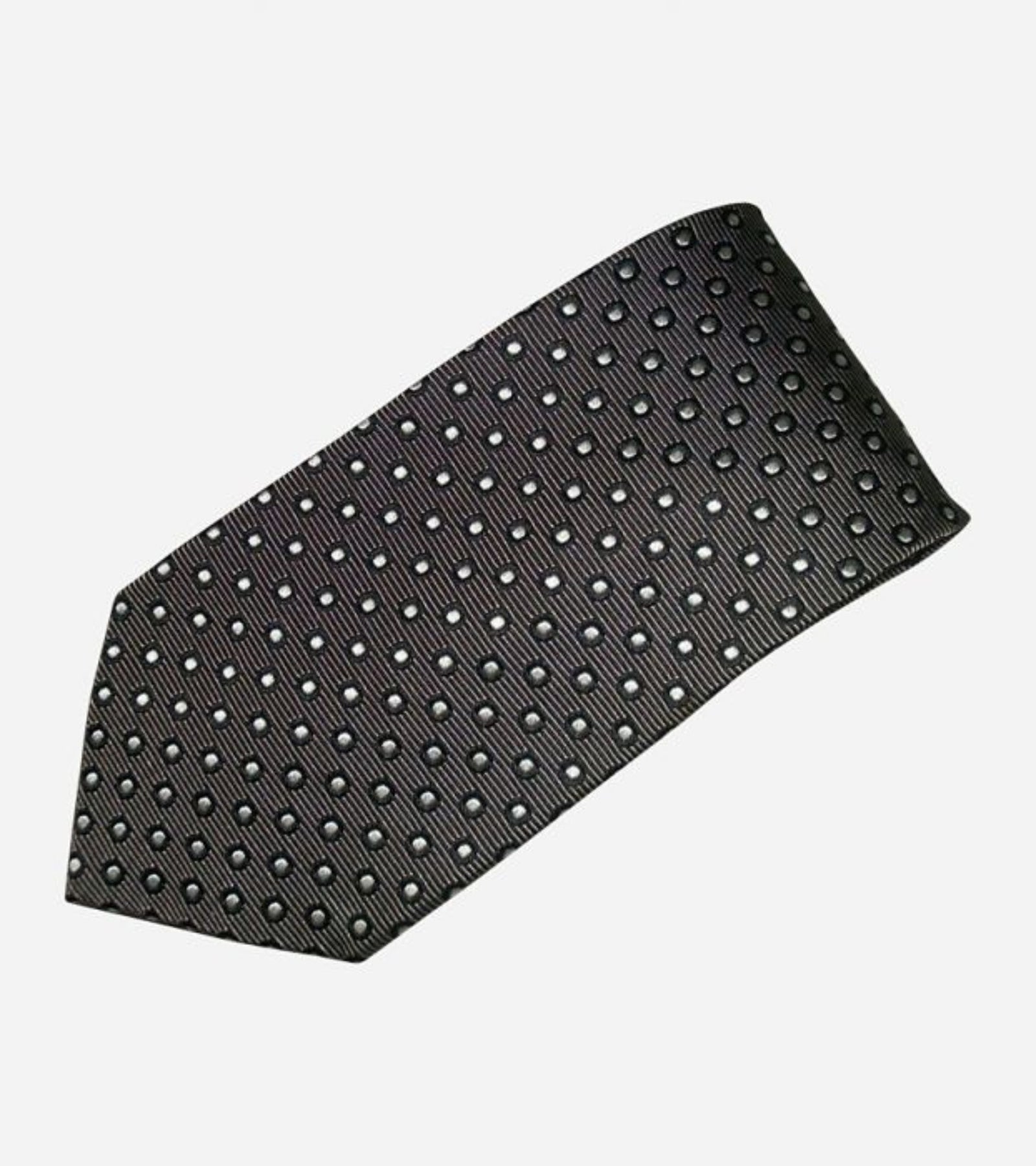Black & White Dots Silk Tie