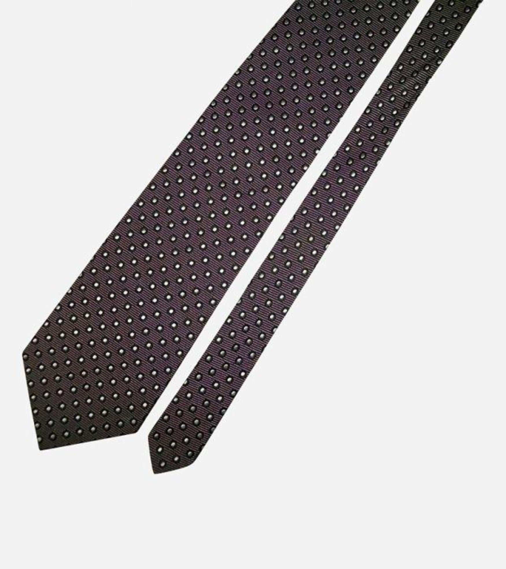 Black & White Dots Silk Tie
