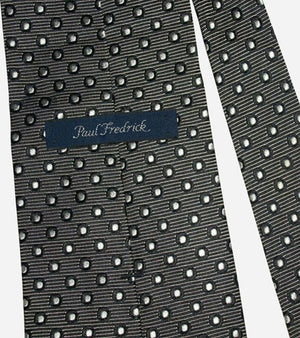 Black & White Dots Silk Tie