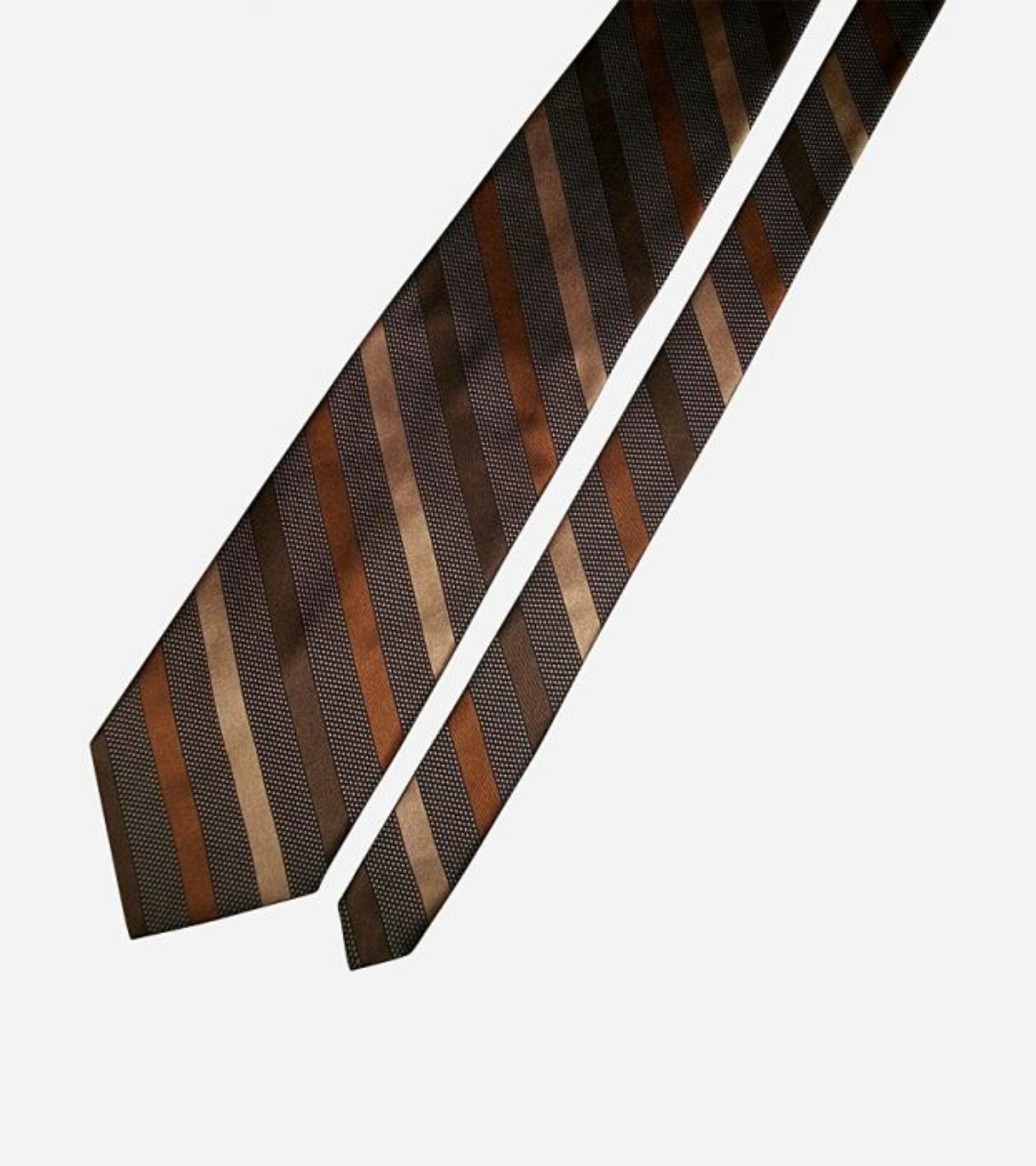 Brown & Beige Dots Silk Tie