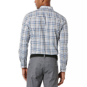 Coastal Fjord Plaid Jacquard Button-Up