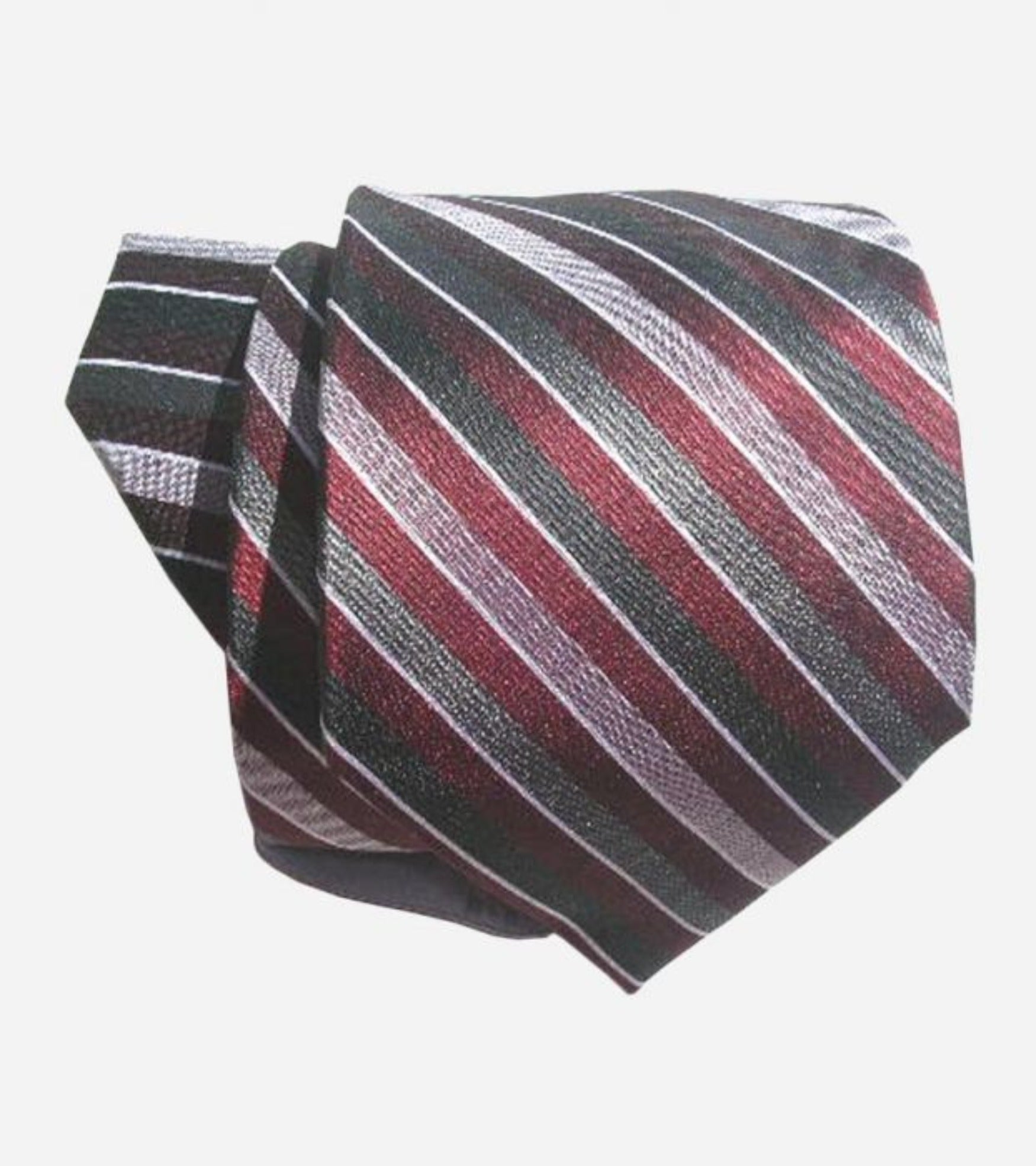 Burgundy & Charcoal Gray Silk Men's Tie