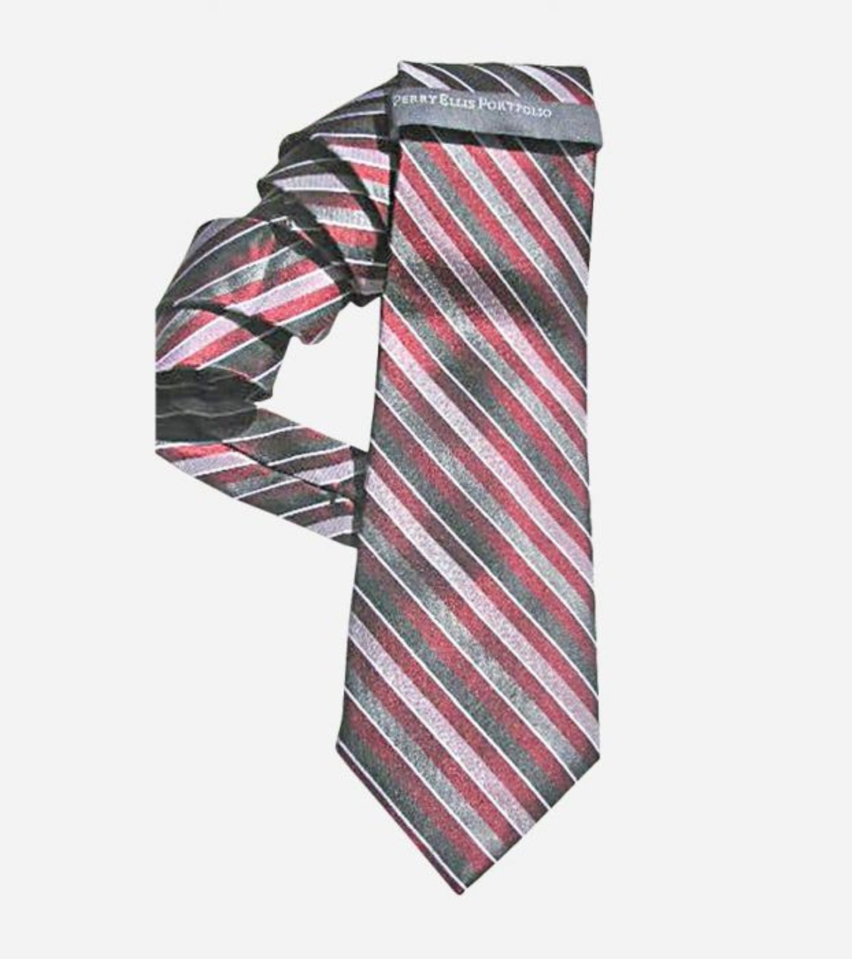 Burgundy & Charcoal Gray Silk Men's Tie