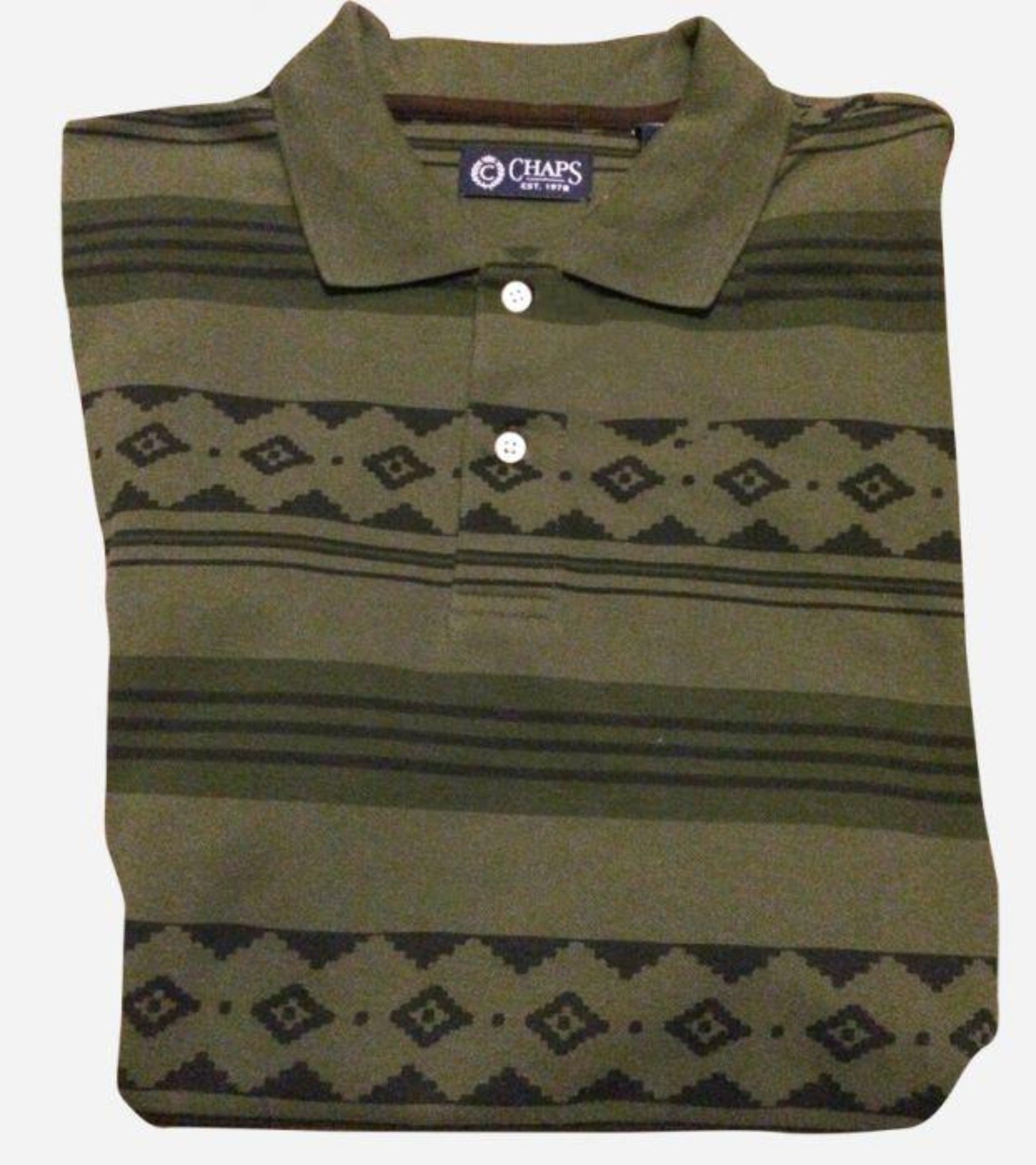 CHAPS Men's Dark Green Polo Shirt