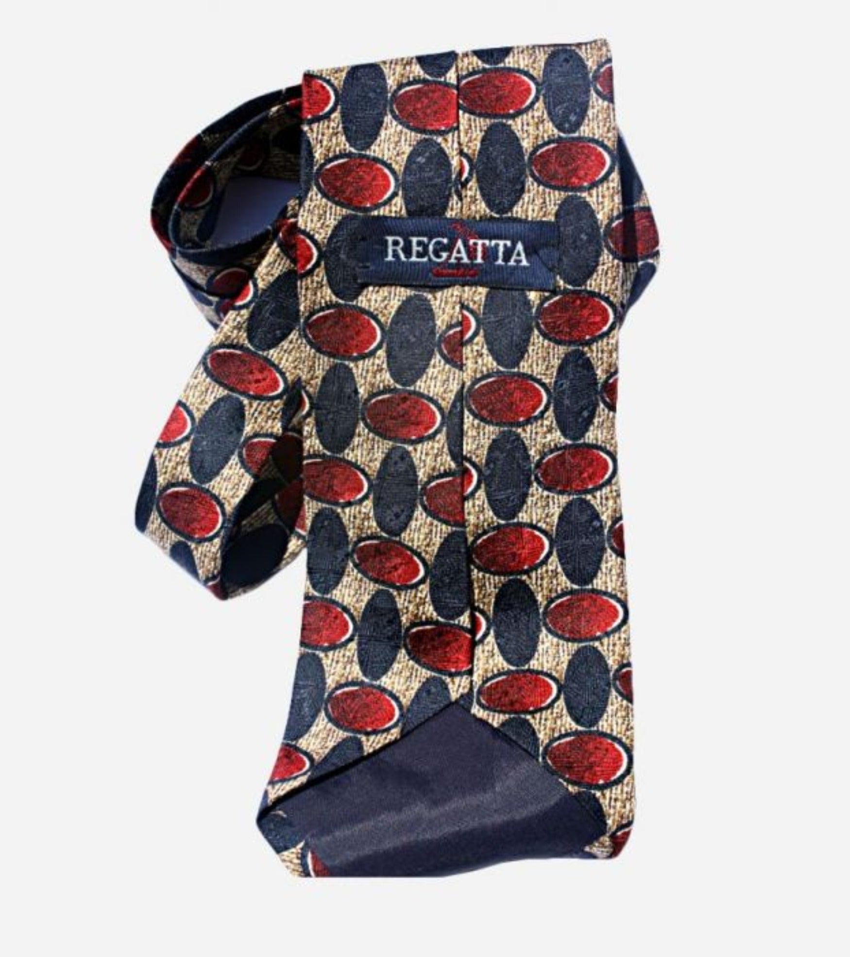 Red and Blue Geometric Print Men's Tie