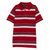 Burgundy & White Stripe Polo
