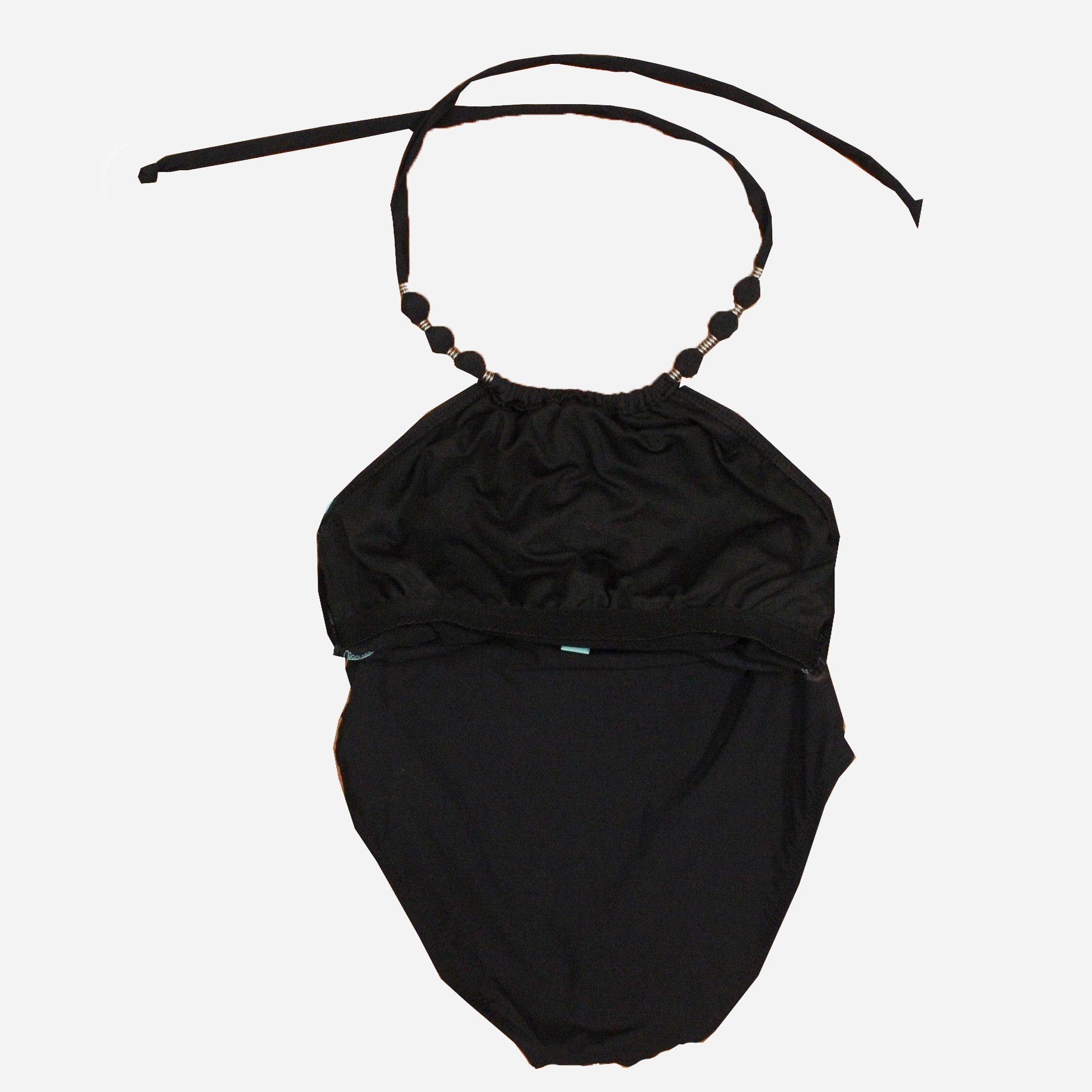Black Halter Tie Swimsuit