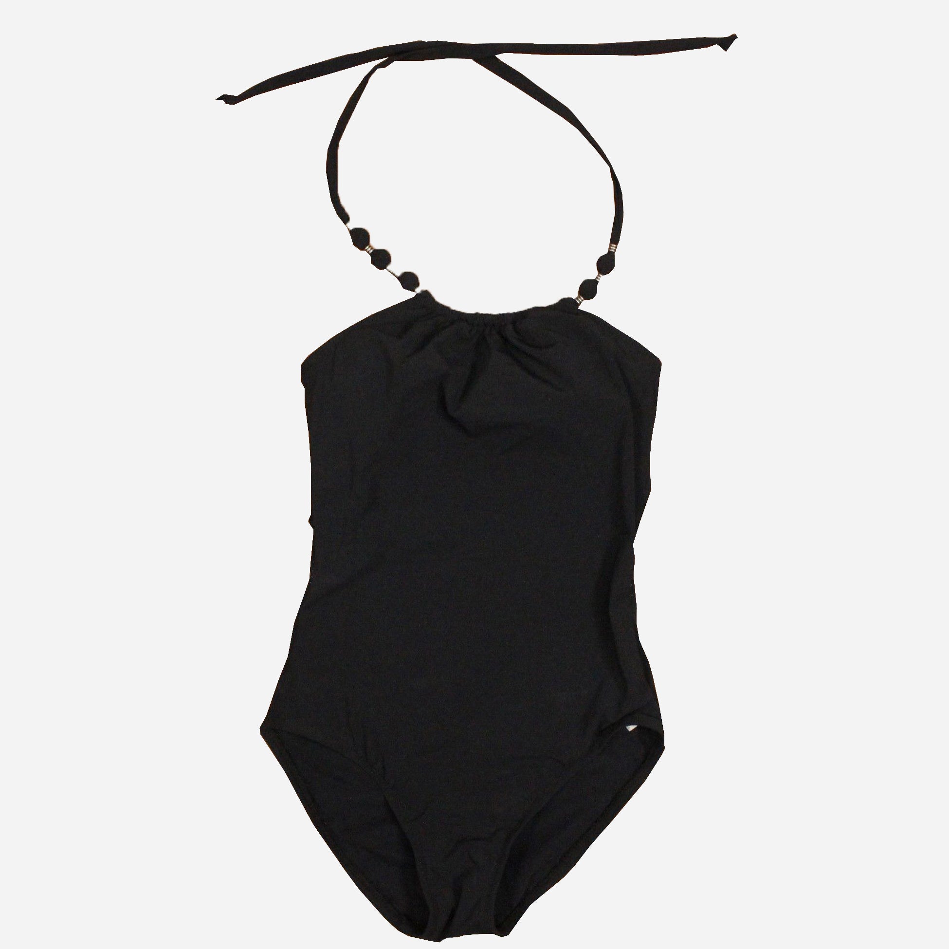 Black Halter Tie Swimsuit