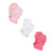 Infant Pink & White  Mittens - Set of 3