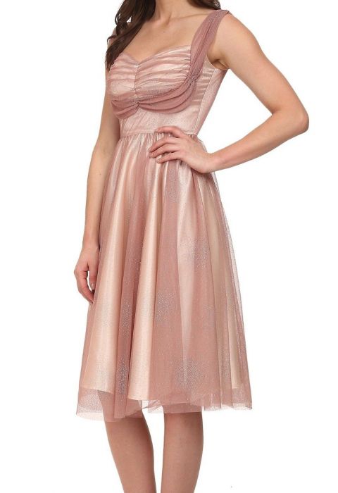 Women Pink Shimmer Sheath Dress