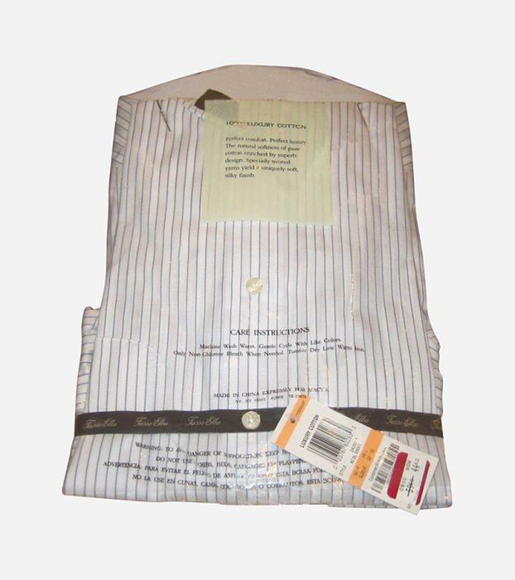 White & Blue Pin Stripe Shirt